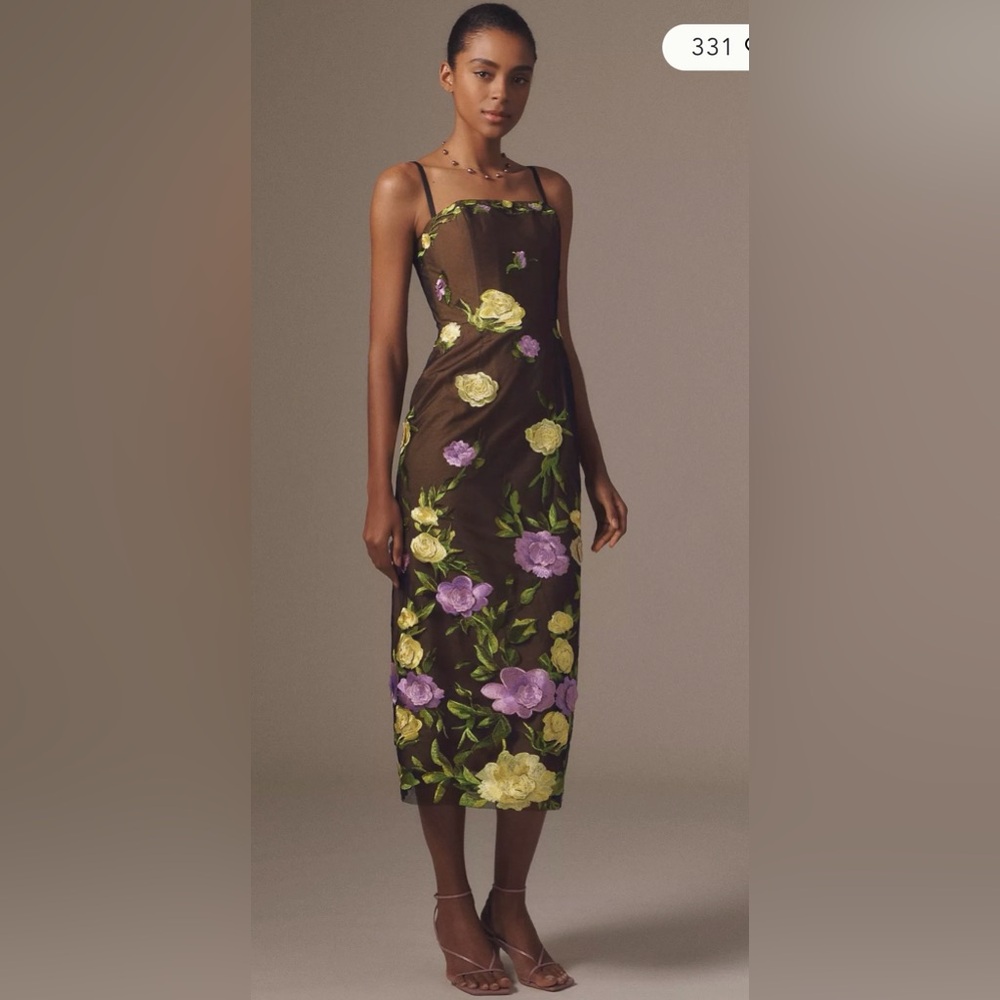 Helsi Gemma Sleeveless 3D Floral Midi Dress